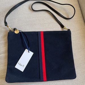 Clare V. Sac Bretelle Perforated Suede Crossbody